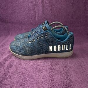 NOBULL Training Shoes Blue White Floral Superfabric Gym Sneakers Womens 7.5
